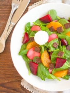 Beet and Orange Spinach Salad