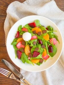 Beet and Orange Spinach Salad