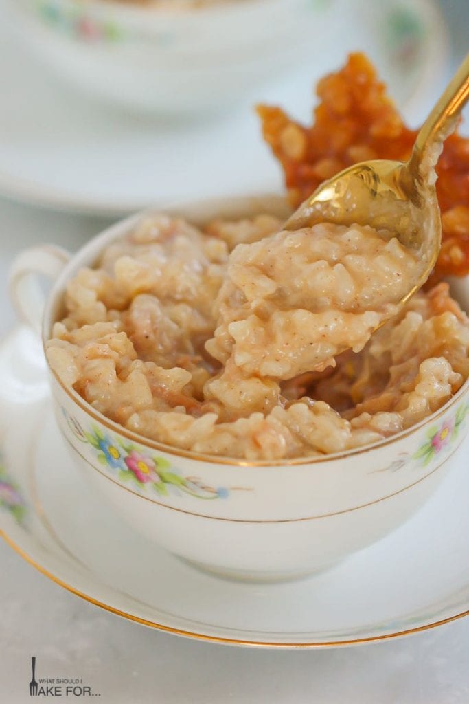 Coconut Rice Pudding with Coconut Caramel Brittle