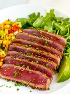 Seared Tuna Steaks with Corn Salsa