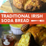 Celebrate St. Patrick’s Day with a warm hunk of Irish soda bread slathered with orange butter. This easy recipe is flavored with buttermilk and orange and pairs just as well with coffee or a pint! Cheers!