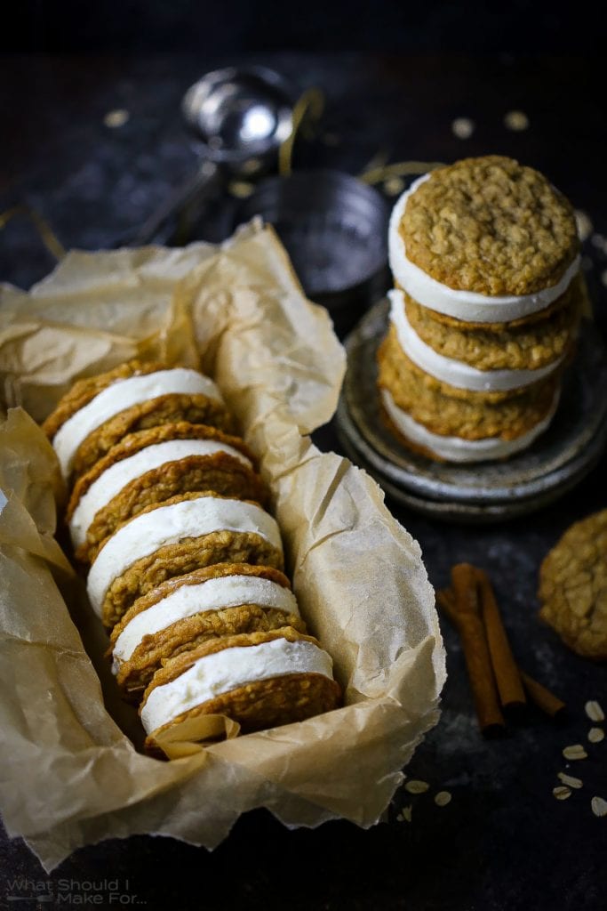 Spiced Oatmeal Cookie Ice Cream Sandwiches