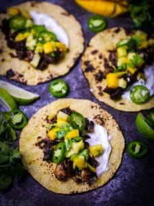 Pork Carnitas with Pineapple Mango Salsa