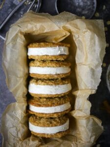 Spiced Oatmeal Cookie Ice Cream Sandwiches