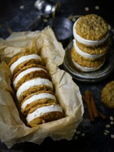 Spiced Oatmeal Cookie Ice Cream Sandwiches