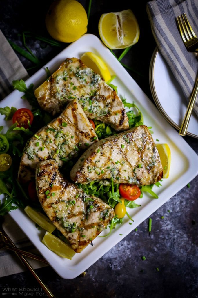 Grilled Swordfish with Herb Butter