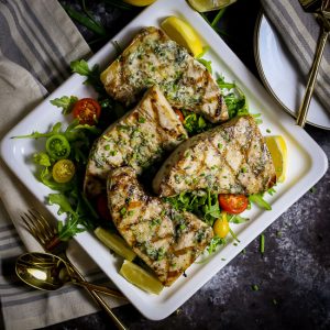 Grilled Swordfish with Herb Butter