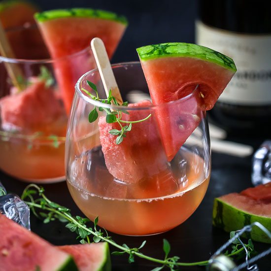 Watermelon Champagne Popsicle