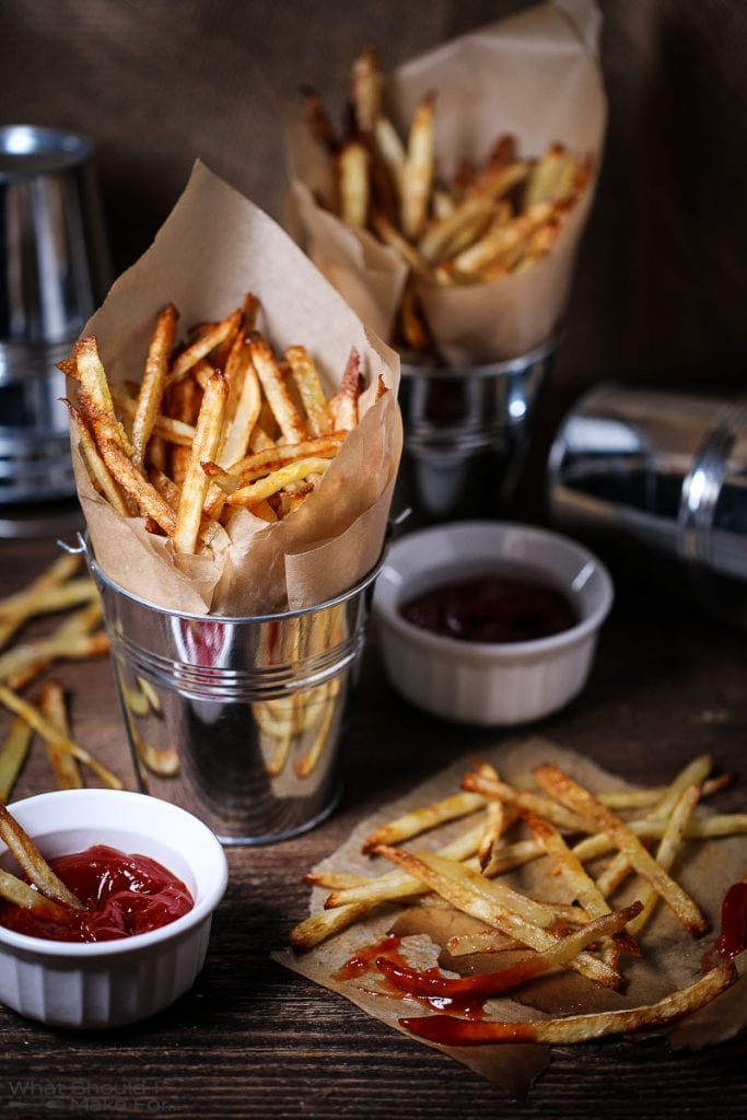 Oven Fries with Sriracha Ketchup