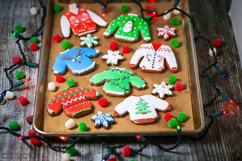 Ugly Sweater Gingerbread Cookies