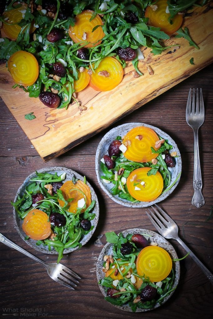 Roasted Golden Beets and Grape Salad