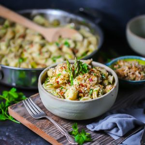 Pasta with Pancetta and Asparagus