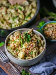 Pasta with Pancetta and Asparagus