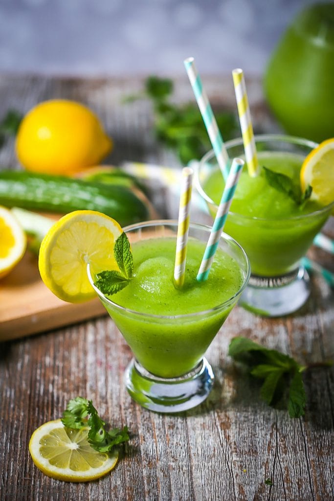 Frozen Cucumber Lemonade Cocktail
