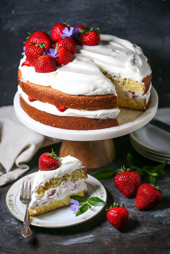 Strawberries and Whipped Cream Cake