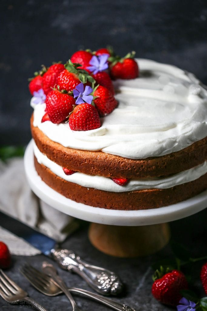 Strawberries and Whipped Cream Cake