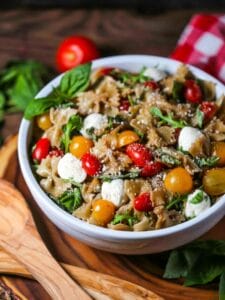 Italian Pasta Salad in a white bowl