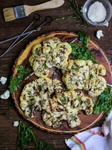 Lemon Herb Grilled Cauliflower Steaks