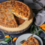 A flavorful whole wheat crust puts a healthy spin on this earthy roasted butternut squash tart.