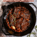 These melt in your mouth Irish whiskey braised short ribs are delicious served over a scoop of mashed potatoes and slathered in a deep, rich sauce.