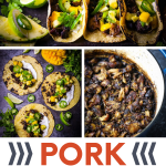 For Cinco de Mayo grab a tortilla, pile up some of this melt-in-your-mouth caramelized shredded pork, a smear of sour cream, tangy pineapple mango salsa and get the party (in your mouth) started with these pork carnitas.