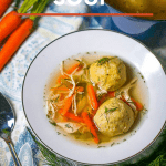Flavorful chicken matzo ball soup…a labor of love and food for the soul. A Jewish staple, this traditional recipe is a must for the Passover holiday!