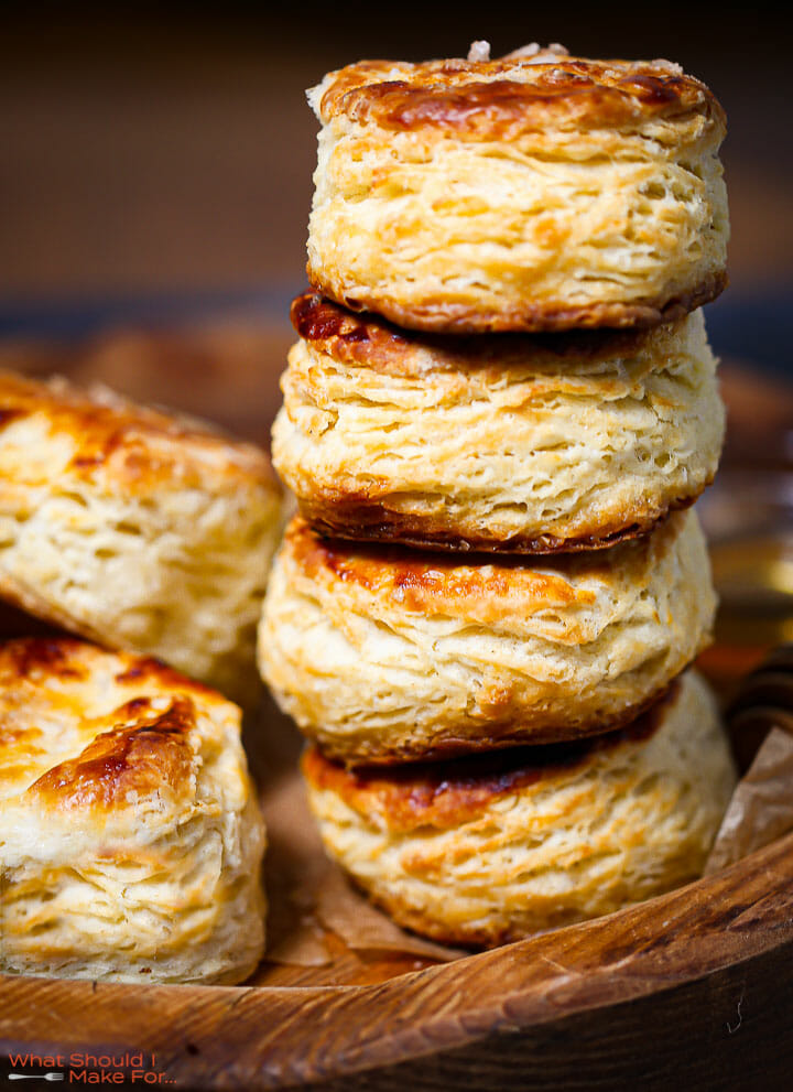 A stack of the best flaky biscuits.