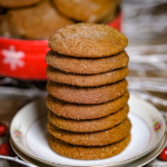 These soft molasses cookies are brimming with warm spices and have a crunchy sugar crust.