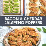 Creamy, spicy, and smoky, these bacon and cheddar jalapeño poppers are the perfect party food and downright addictive!