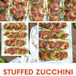 Let's set sail to delicious with these stuffed zucchini boats teeming with sausage, veggies and cheese!