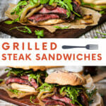 What's better than grilled steak sandwiches topped with homemade garlic aioli and grilled onions? Not. A. Thing!