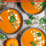 Warmly spiced and fall ready, this easy curried pumpkin soup will warm you from the inside out.